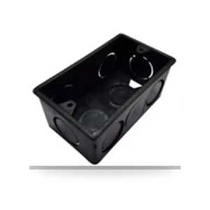CAJETÍN PLAST 4X2 NEGRO