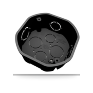 CAJETÍN PLAST OCTOGONAL NEGRO
